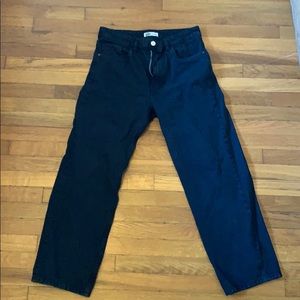 Zara straight leg high rise jeans